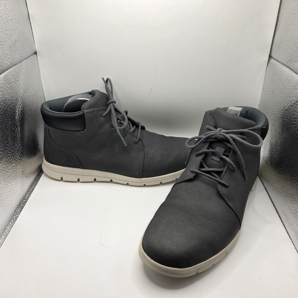 Timberland Hoverlite Mens Grey Leather Chukka Boots A4132 Size 10.5 Sneaker